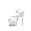 Pleaser - ADORE709HT Sandale à bride à la cheville, Pole dance chaussures - Blanc Product image